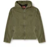 j-stitch Veste zippée à capuche en popeline de coton