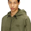 j-stitch Veste zippée à capuche en popeline de coton