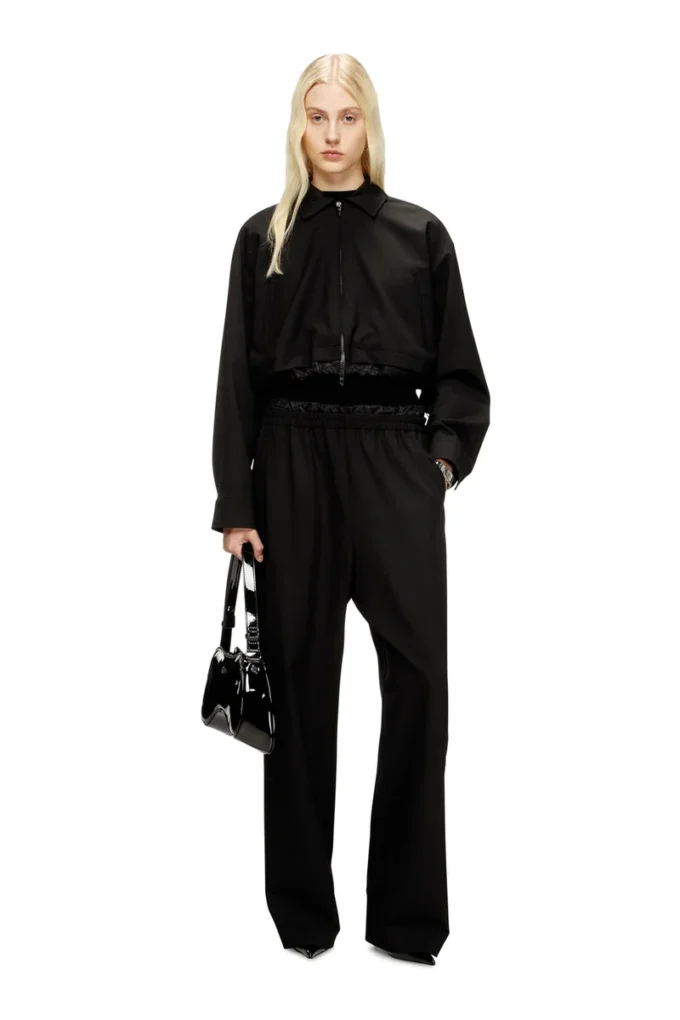 j-ting-fem-r2 Veste courte en tissu tailleur et nylon