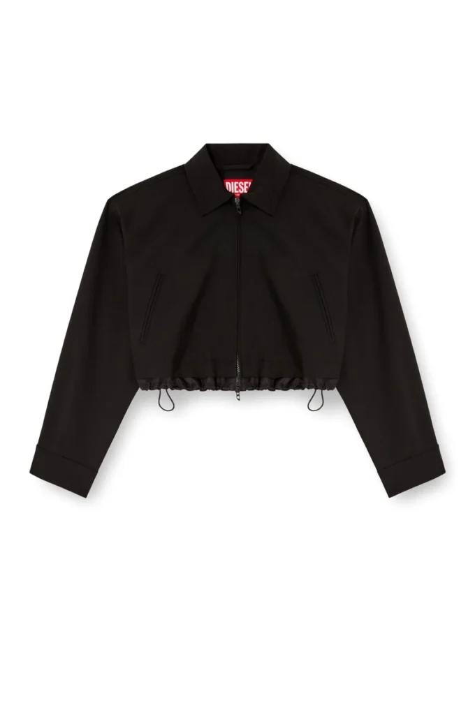 j-ting-fem-r2 Veste courte en tissu tailleur et nylon