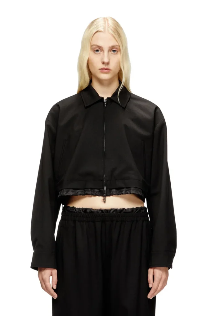 j-ting-fem-r2 Veste courte en tissu tailleur et nylon