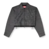 j-ting-fem Veste courte en laine mélangée Prince de Galles