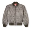 j-type-treat Blouson bomber matelassé à motif argyle