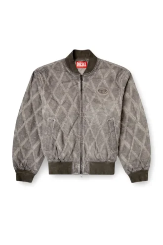 j-type-treat Blouson bomber matelassé à motif argyle