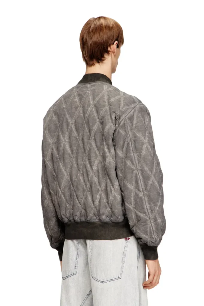 j-type-treat Blouson bomber matelassé à motif argyle