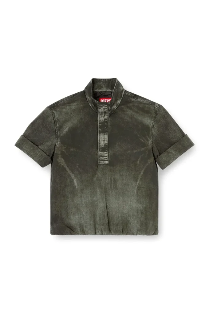 j-valois Veste à manches courtes en nylon effet denim