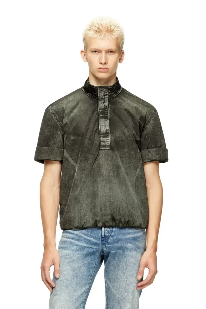 j-valois Veste à manches courtes en nylon effet denim