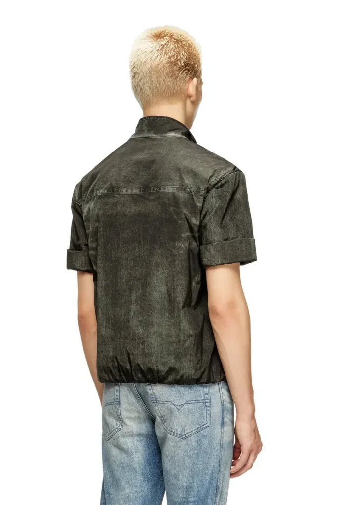 j-valois Veste à manches courtes en nylon effet denim