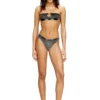 janette-dnm Soutien-gorge bandeau souple en coton côtelé avec bijou Oval D