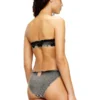 janette-dnm Soutien-gorge bandeau souple en coton côtelé avec bijou Oval D