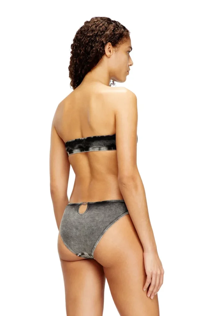 janette-dnm Soutien-gorge bandeau souple en coton côtelé avec bijou Oval D