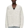 k-antoine Cardigan en maille torsadée avec logo Diesel