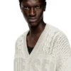 k-antoine Cardigan en maille torsadée avec logo Diesel