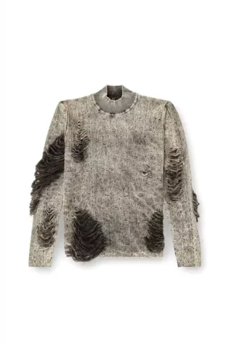 k-fjordi Pull déchiré avec fils flottants