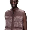 k-giulius Gilet zippé en maille avec poches cargo