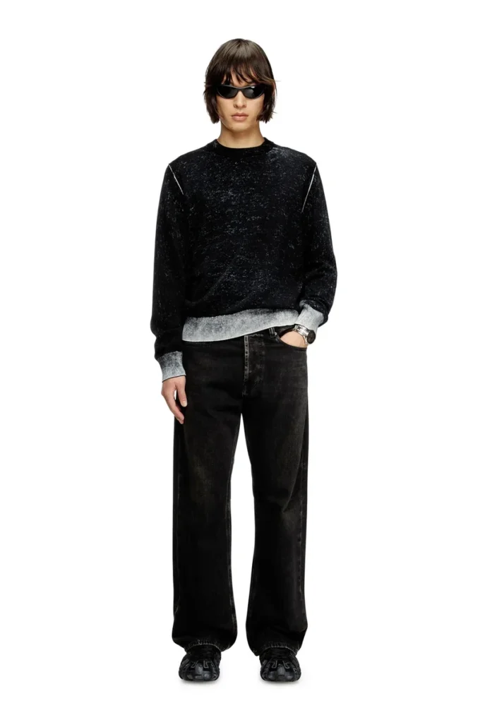 k-larence-b Pull en coton imprimé inversé