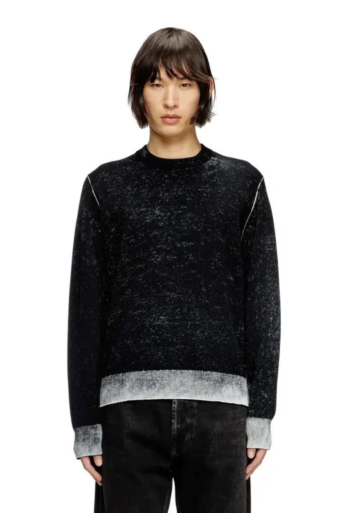 k-larence-b Pull en coton imprimé inversé