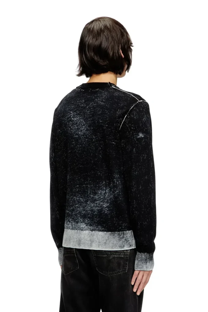 k-larence-b Pull en coton imprimé inversé