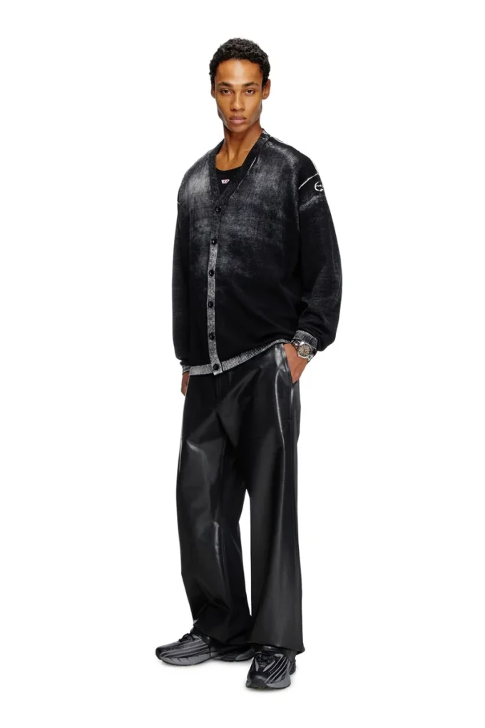 k-larence-cardigan-b Cardigan en coton imprimé inversé