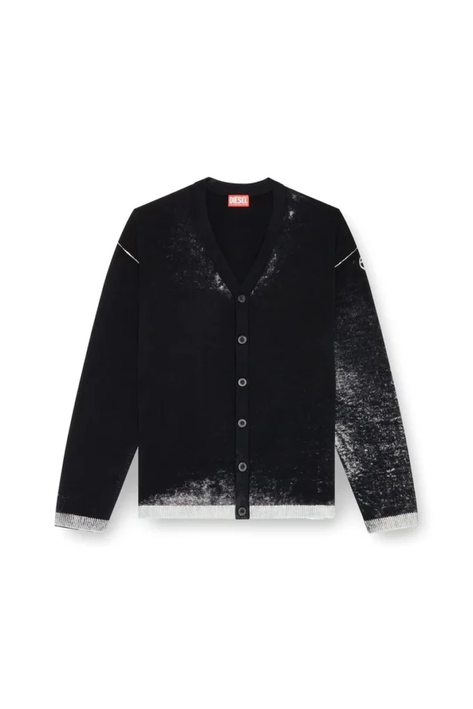 k-larence-cardigan-b Cardigan en coton imprimé inversé