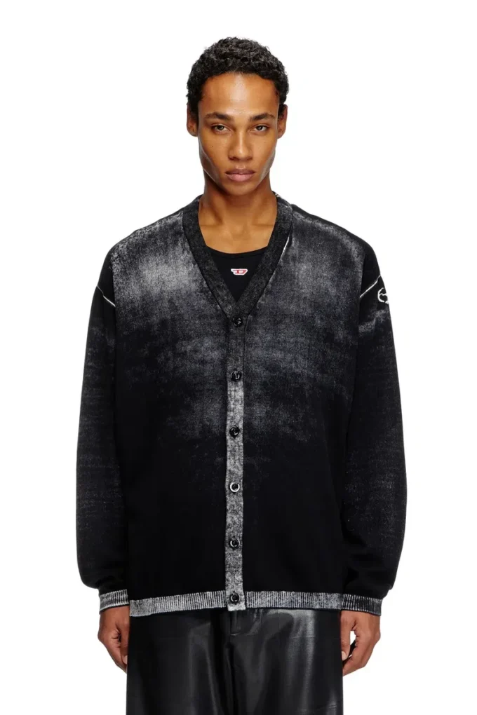k-larence-cardigan-b Cardigan en coton imprimé inversé