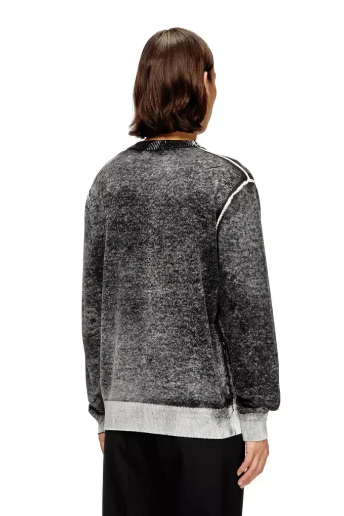 k-laurent Pull avec imprimé inversé délavé