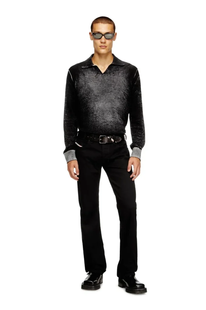 k-lorenzo Pull polo à imprimé inversé