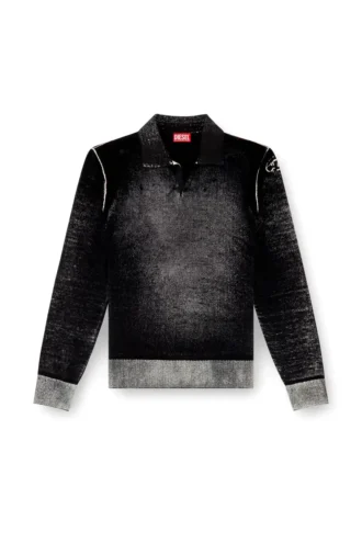 k-lorenzo Pull polo à imprimé inversé
