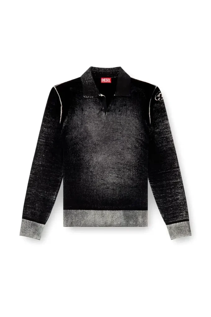 k-lorenzo Pull polo à imprimé inversé