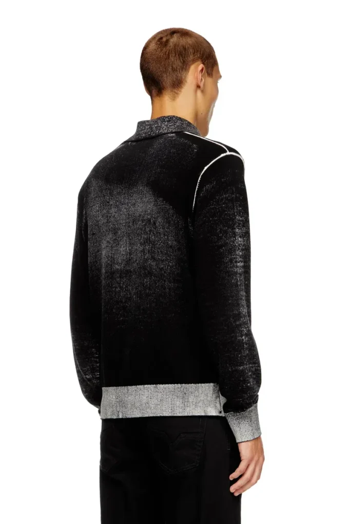 k-lorenzo Pull polo à imprimé inversé