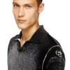 k-lorenzo Pull polo à imprimé inversé