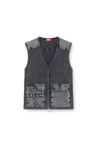k-margie Gilet utilitaire avec empiècements contrastés