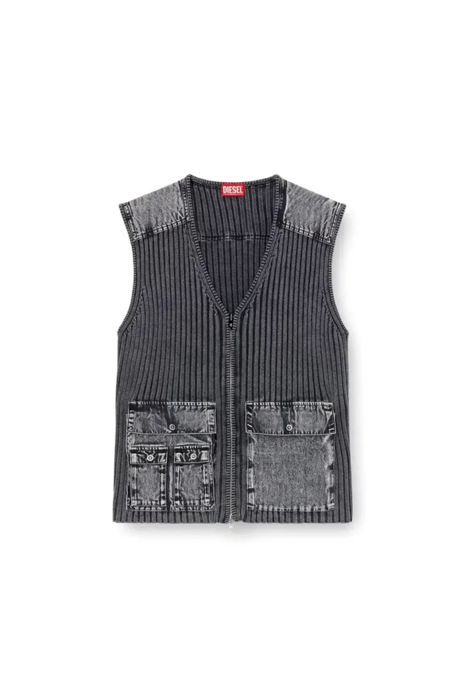 k-margie Gilet utilitaire avec empiècements contrastés