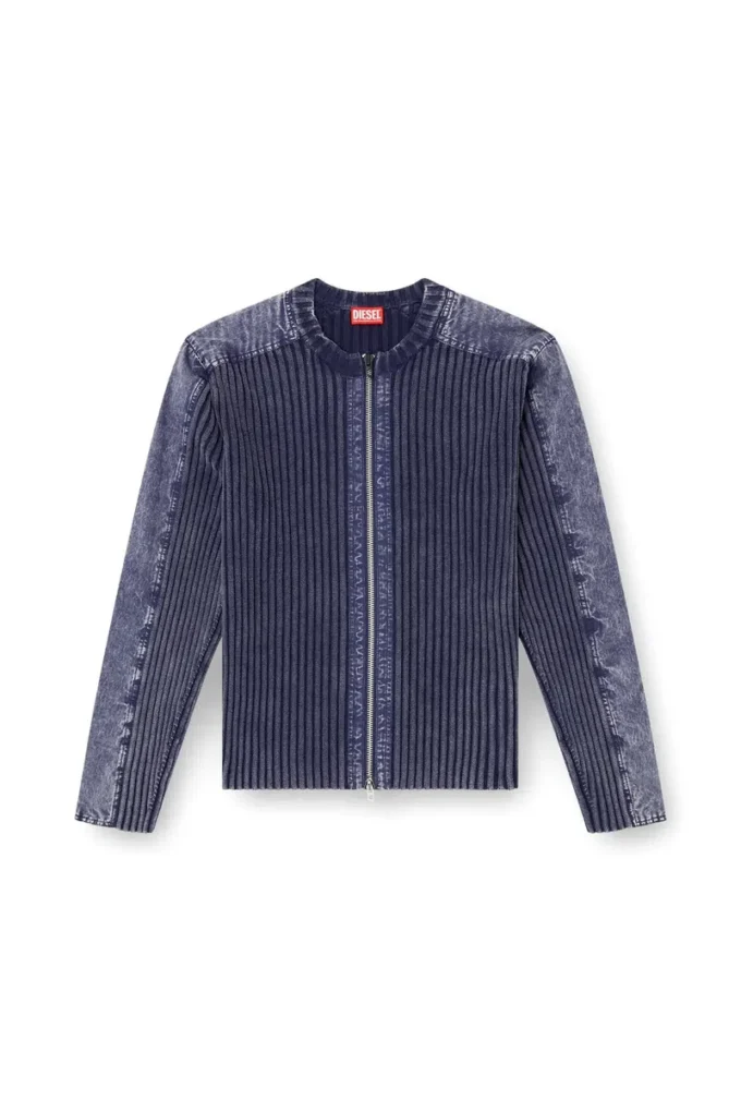 k-matty Cardigan zippé avec empiècements contrastés