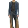 k-redram Cardigan en maille denim