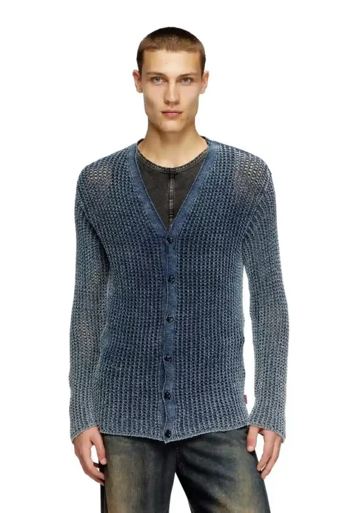 k-redram Cardigan en maille denim
