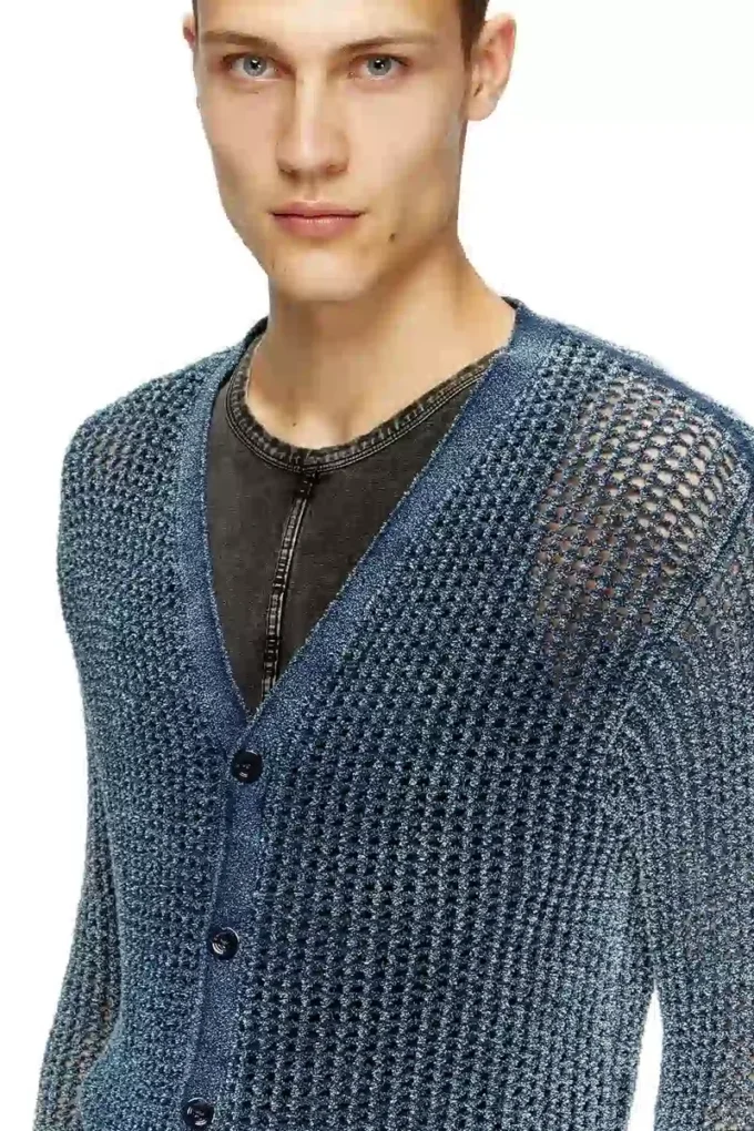 k-redram Cardigan en maille denim