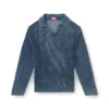 k-squared Pull polo en maille ouverte en fil denim