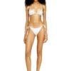 kate-d-core Haut de bikini avec imprimé graphique pied-de-poule