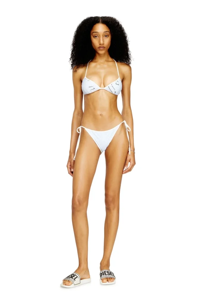 kate-d-core Haut de bikini avec imprimé graphique pied-de-poule