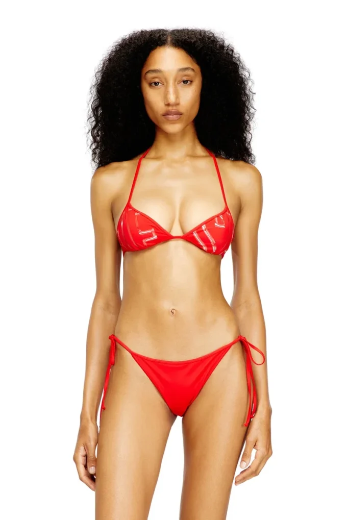 kate-d-core Haut de bikini à imprimé graphique