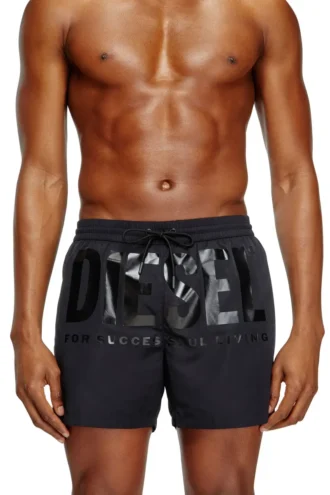 ken-37-d-core Short de bain mi-long avec logo maxi
