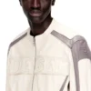 l-adam Veste motard en cuir color block
