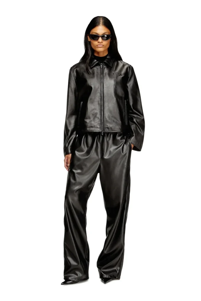 l-amar-fem-s2 Veste Coach en cuir
