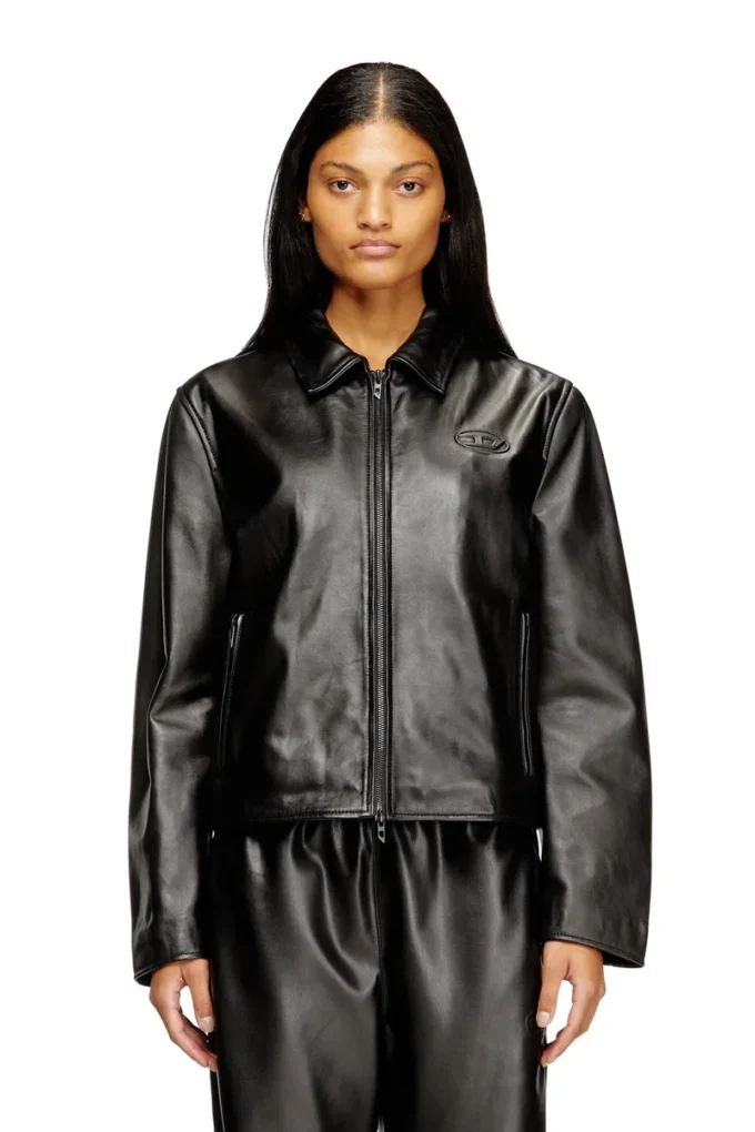 l-amar-fem-s2 Veste Coach en cuir