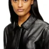 l-amar-fem-s2 Veste Coach en cuir