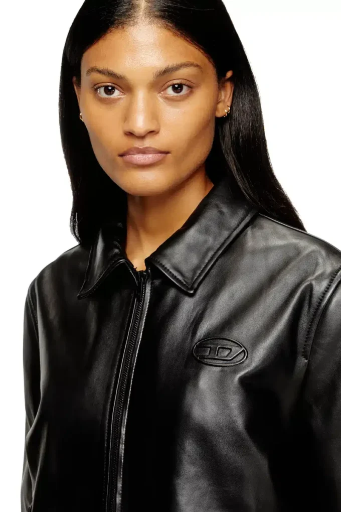 l-amar-fem-s2 Veste Coach en cuir