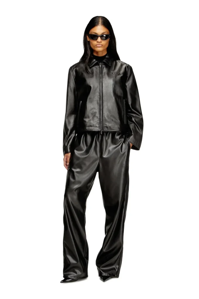 l-amar-fem-s2 Veste Coach en cuir