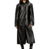 l-ancelot Manteau long matelassé en cuir