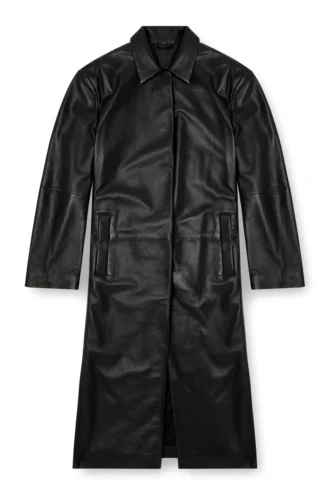 l-ancelot Manteau long matelassé en cuir